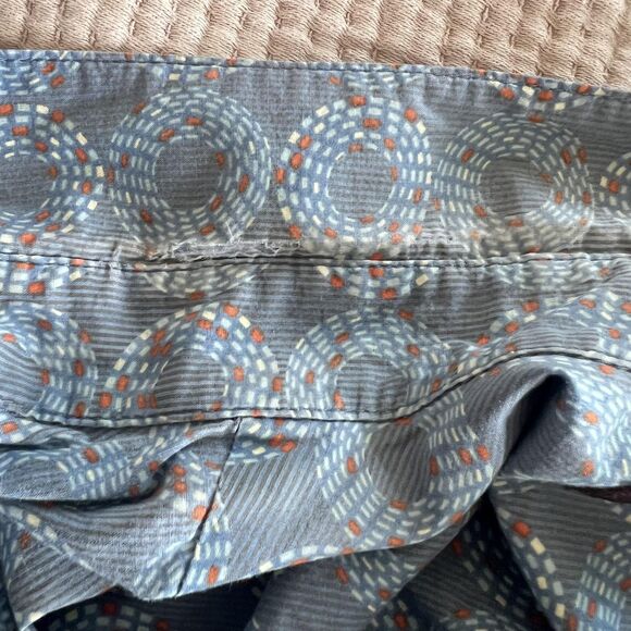 Tori Richard Shirt Mens XL Blue Cotton Button Up Short Sleeve Geometric Hawaiian - Picture 9 of 14